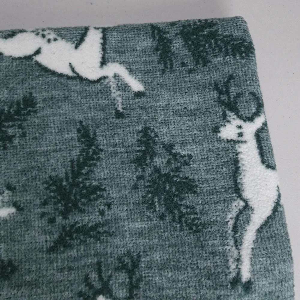 CHAPPYWRAP X The Foggy Dog Green Reindeer Pet Blanket Throw Cotton Poland